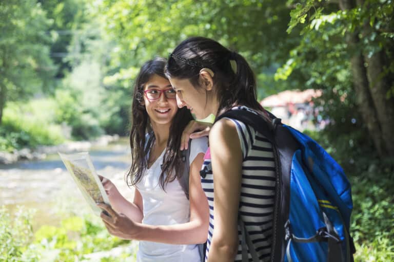 Friend with hearing loss goes on a hike